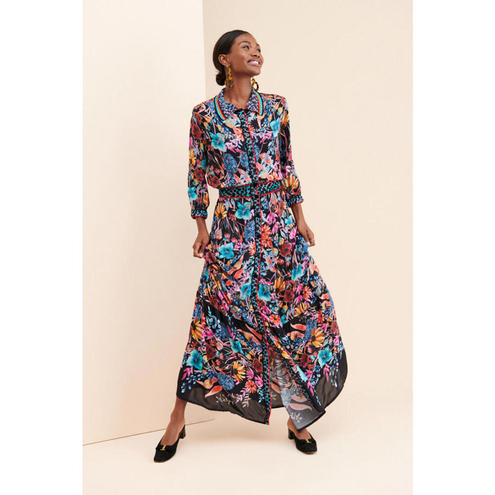 Anthropologie x Cecilia Prado - Long Sleeve Floral Maxi Dress, size XS